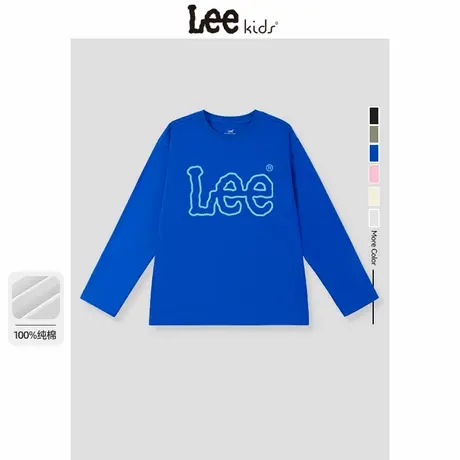 Lee童装儿童长袖t恤春秋中大童秋季休闲百搭打底衫男童帅气内搭薄商品大图