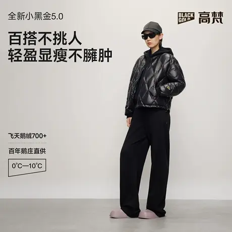 【高梵黑金鹅绒服】小黑金5.0羽绒服女款菠萝包2025年秋冬季外套商品大图