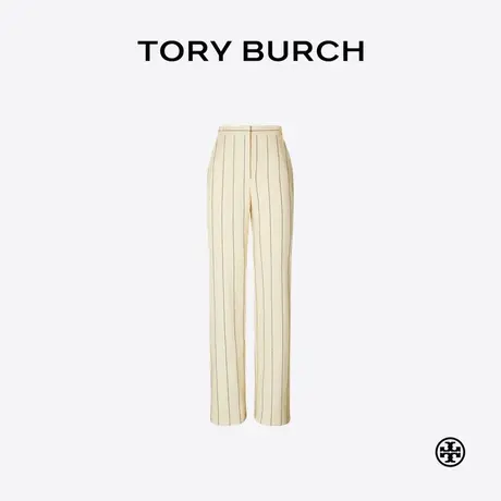 TORY BURCH 汤丽柏琦 休闲条纹阔腿西装裤 168627商品大图