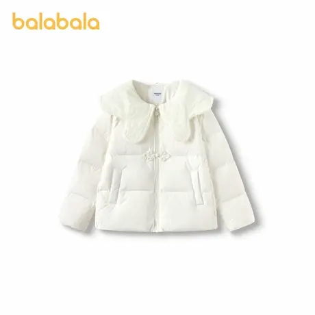 巴拉巴拉羽绒服女幼童冬装新款宝宝清新新中式翻领国风鸭绒外套商品大图