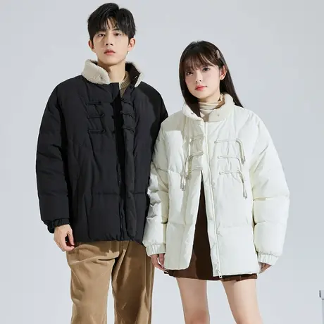 唐狮冬季新款情侣羽绒服百搭白色潮流超好看黑色爆款休闲宽松TD商品大图
