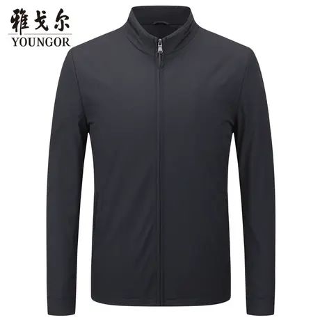 雅戈尔奥莱 男装拉链夹克秋冬立领经典商务休闲外套棉衣男商品大图