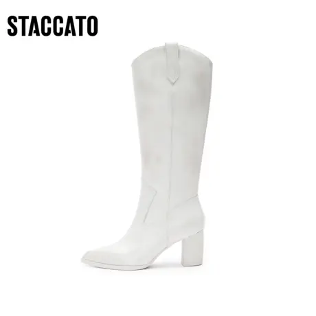 [定制小码33/大码40胖瘦脚]思加图冬西部牛仔女皮靴EQ504DG3A图片