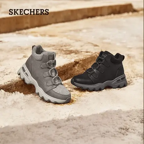 Skechers斯凯奇女鞋百搭高帮鞋保暖雪地靴耐磨户外休闲鞋秋冬季图片