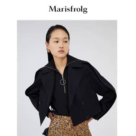 【商场同款】玛丝菲尔女装秋季新款无袖拉链针织衫A1BW3837M图片