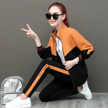【清仓特惠】运动服休闲套装女春秋款韩版减龄卫衣外套二/三件套商品大图