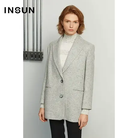 INSUN恩裳冬季都市版型羊毛西装外套商品大图