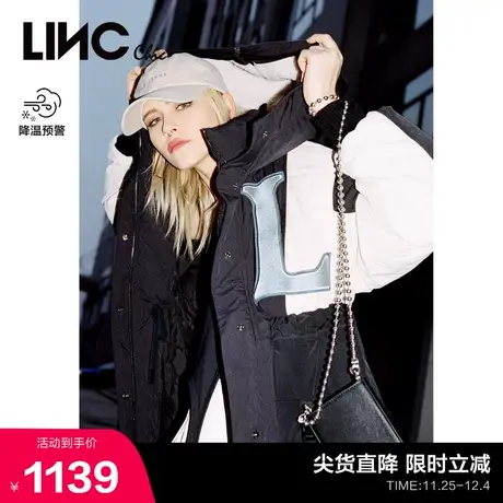 LINCCHIC金羽杰羽绒服女造型感派克服长款羽绒服女冬季Y22808613商品大图