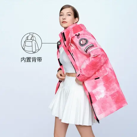 波司登奥莱鹅绒韩风脱帽撞色牛仔印花时尚防风保暖羽绒服图片