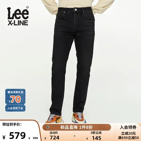 LeeXLINE23秋冬新品705标准锥形黑磨毛男保暖牛仔裤LMB100705100商品大图