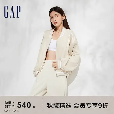 Gap女装秋季2023新款时尚落肩廓形短款外套889277休闲夹克外套图片