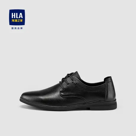 HLA/海澜之家软底软面皮鞋时尚有型舒适透气鞋子男商品大图