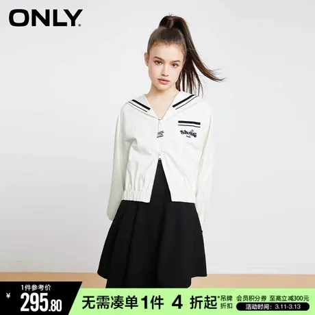 ONLY冬季休闲百搭海军领字母运动风外套女|123136024图片