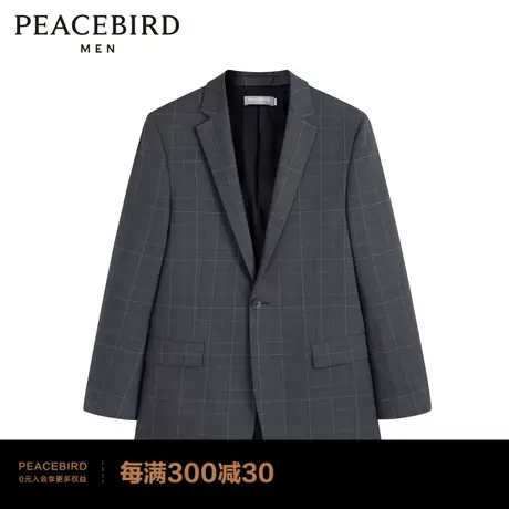 太平鸟男装 深灰色商务休闲西装西服男B1BAC1X17图片