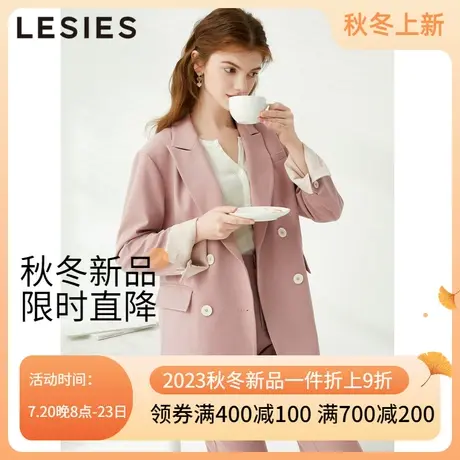 蓝色倾情春秋装新款翻领气质通勤设计感长袖职业小西装外套图片