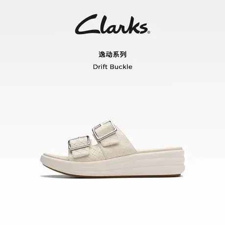 Clarks其乐Drift Buckle女士新款一脚蹬拖鞋露趾搭扣厚底休闲凉鞋图片