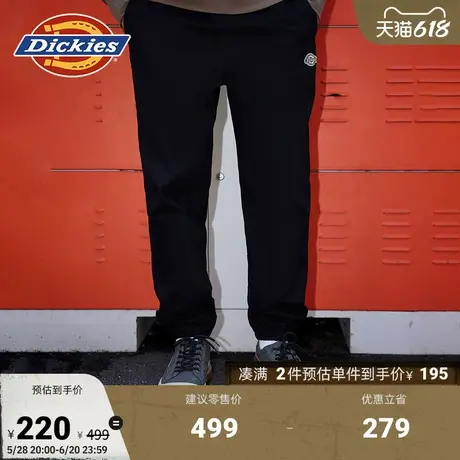 Dickies 小logo橡筋腰头背后口袋慢跑束脚春夏休闲裤  男女情侣商品大图