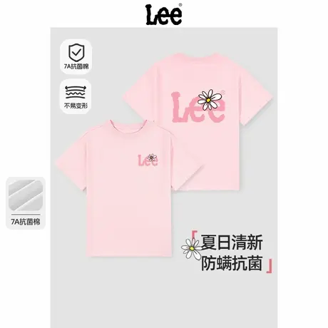 Lee童装女大童t恤短袖2025新款初中生半袖上衣休闲洋气潮女童夏装图片