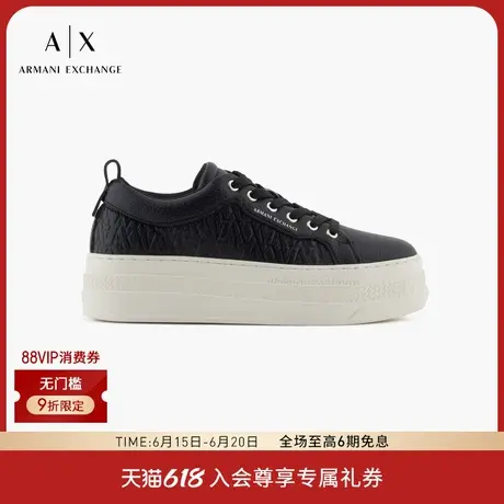ARMANI EXCHANGE/阿玛尼2025夏季新款女士厚底增高系带休闲鞋官方商品大图