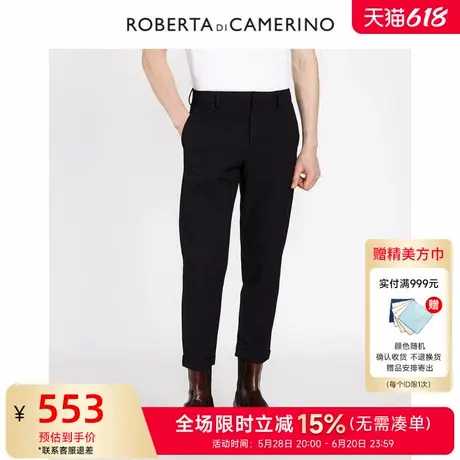 [时尚都市]ROBERTA诺贝达男装男士休闲裤夏季新款商务纯色直筒裤商品大图