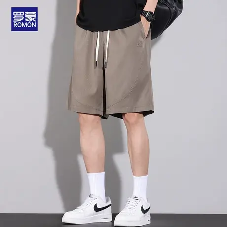 罗蒙夏季男士休闲短裤2025新款冰感透气男裤宽松潮流五分裤子男装商品大图