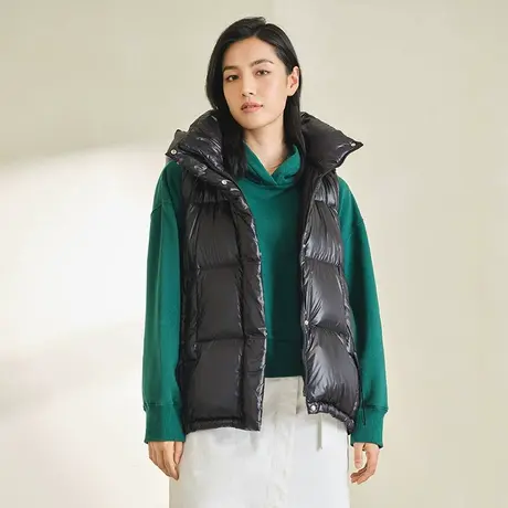 坦博尔奥莱羽绒马甲加厚时尚韩版廓形潮流百搭秋冬保暖秋冬外套潮图片
