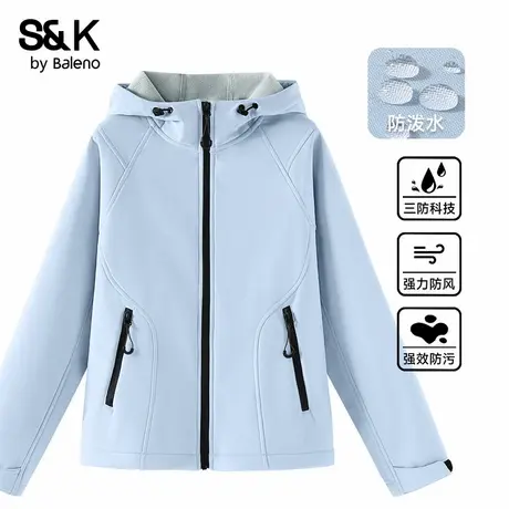 班尼路S&K系列三防外套女款秋季徒步登山服运动耐脏宽松保暖夹克Q商品大图