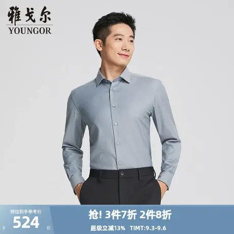 【商场同款】雅戈尔男士长袖衬衫春秋新款官方商务休闲长袖衬衫男商品大图