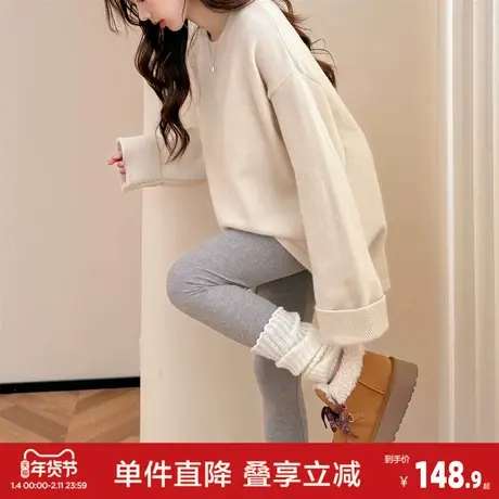 唐狮2026秋冬季毛衣女简约风百搭套头慵懒风高级感净色毛线衫好看商品大图