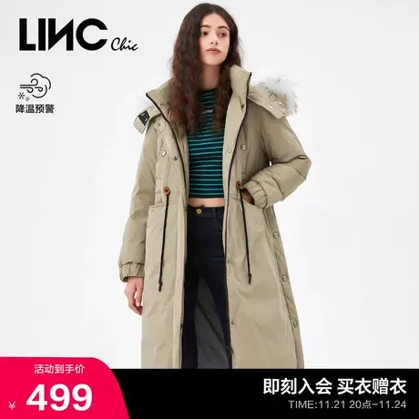 LINCCHIC金羽杰羽绒服女收腰休闲派克服长款羽绒服女冬季944368商品大图