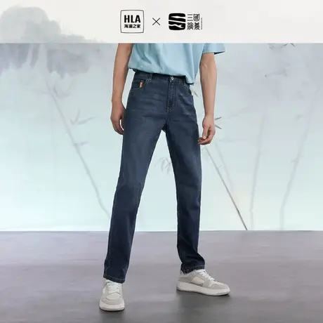【直筒牛仔裤】HLA/海澜之家三国演义牛仔裤23春时尚长裤图片