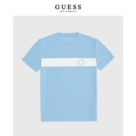 【38上新季】GUESS男士经典简约复古时尚针织圆领T恤商品大图