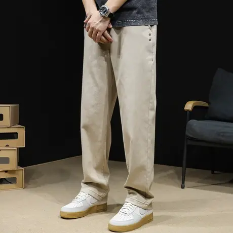 直筒休闲裤男士春秋款宽松阔腿潮牌大码春季2024新款百搭裤子男裤商品大图