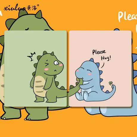 秀洛小恐龙t恤衫情侣装夏装小众纯棉痛衣设计感夏天小怪兽情侣款商品大图