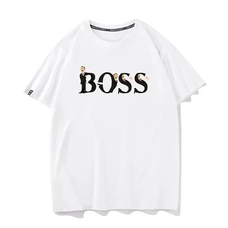 秀洛boss衣服创意趣味搞笑雨果夏季短袖T恤男打底衫半袖纯棉宽松商品大图