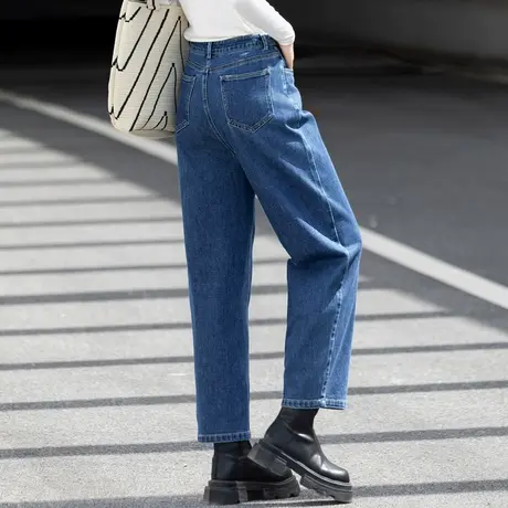 锥形牛仔裤女新款2024年春秋季宽松镰刀裤子九分小个子萝卜香蕉裤图片