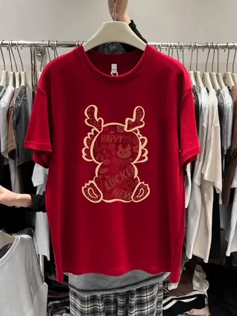 hiphop潮牌情侣T恤女纯棉大码夏季小众上衣ins潮美式复古风短袖图片