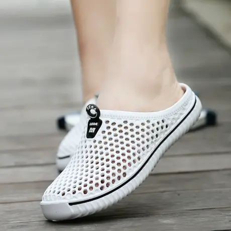 洞洞鞋女夏新款ins潮外穿平底包头拖防滑时尚套脚一脚蹬沙滩凉拖商品大图