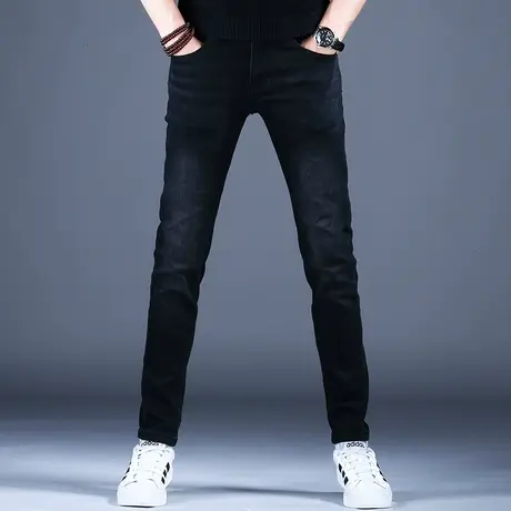 秋款季男士弹力高端潮牌牛仔裤男款百搭修身小脚裤子2023休闲男裤图片