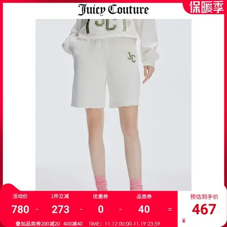 Juicy Couture橘滋短裤女秋冬新款美式宽松显瘦潮流针织休闲裤商品大图