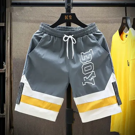 短裤男夏季宽松帅气百搭五分裤子男士潮牌潮流休闲裤篮球运动中裤商品大图