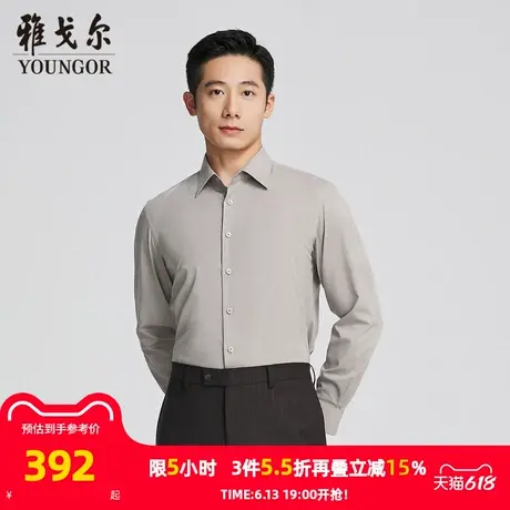 【商场同款】雅戈尔男士长袖衬衫春秋新款官方商务休闲长袖衬衫男商品大图