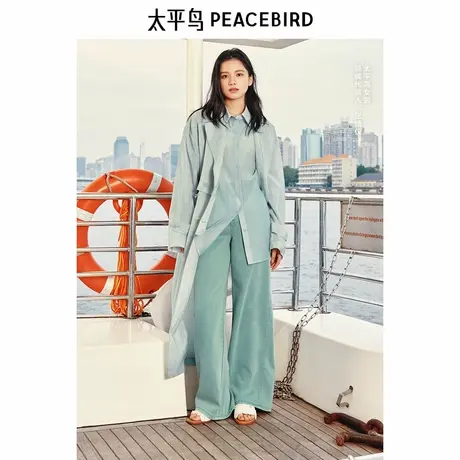 张婧仪同款 太平鸟商场同款2025年夏季新款高腰牛仔裤女A1HAF2498图片