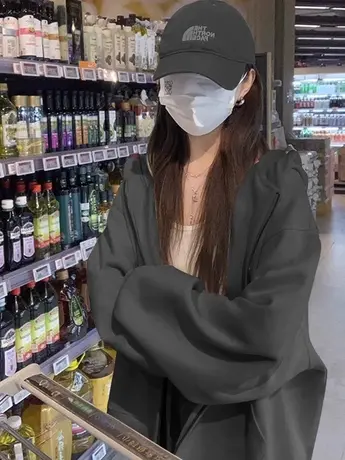 卫衣宽松bf慵懒风大码薄款情侣连帽外套秋季潮ins国潮设计感帽衫商品大图