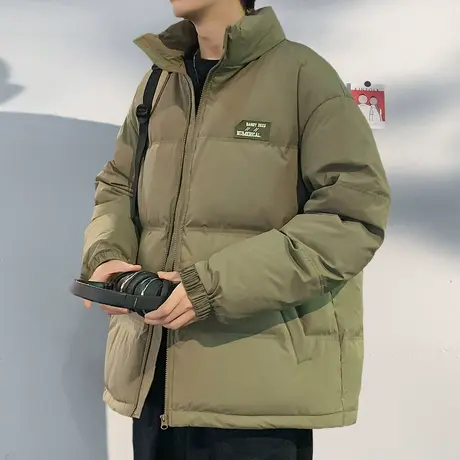 唐狮冬季新款男羽绒服立领短款面包服宽松厚外套保暖青少年潮TD商品大图