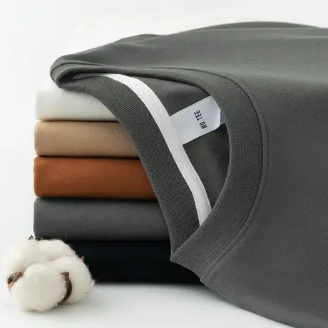 380g重磅t恤男长袖秋冬内搭打底衫圆领上衣服热感加厚款纯色小衫商品大图