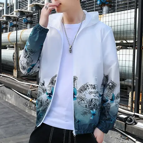 男士防晒衣冰丝薄款透气夏季2023新款防晒服户外夹克衫潮牌外套商品大图