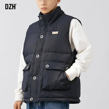 男士工装马甲男冬季加厚棉服美式棉背心马夹外穿棉衣外套2023新款商品大图