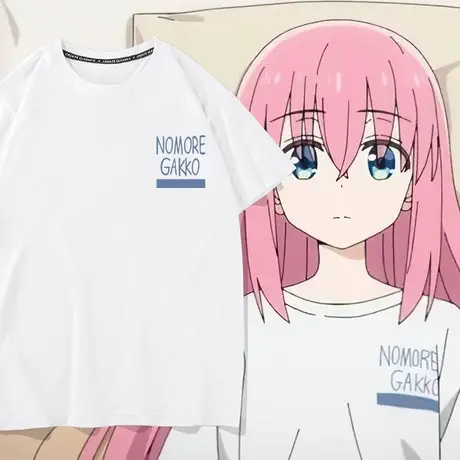 秀洛孤独摇滚衣服卡通动漫周边半袖打底衫纯棉短袖T恤二次元体恤商品大图