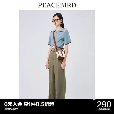 太平鸟女士时尚年新款优雅醋酸裤A1GBC2481图片